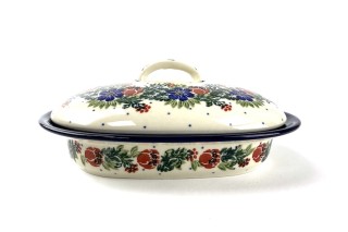 618  Bunzlau kleine Ovale Ovenschaal 1535X Dekschalen